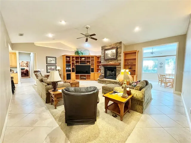 a view of a balcony with a ceiling fan