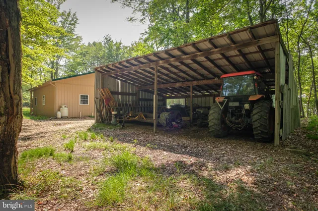 a view of a lake with a yard