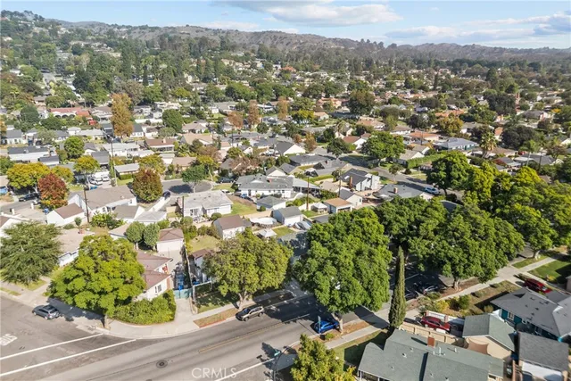 an aerial view of multiple house