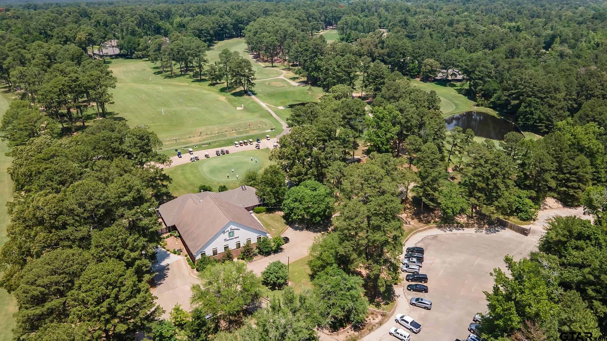 201 Elmwood Lane Holly Lake Ranch, TX 75765 - Photo 28 of 34 an aerial view of residential house with outdoor space and street view