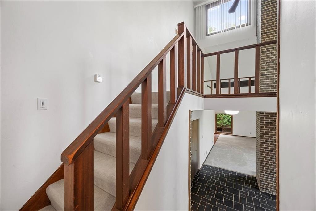1576 Powers Run Road Pittsburgh, PA 15238 - Photo 14 of 38 Staircase up to the Bonus area and 4th bedroom.