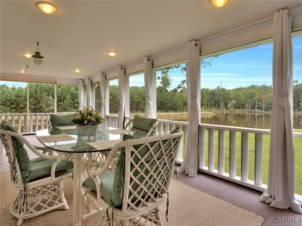 727 Eanes Road Kenbridge, VA 23944 - Photo 22 of 50 a view of a dining room with furniture window and outside view