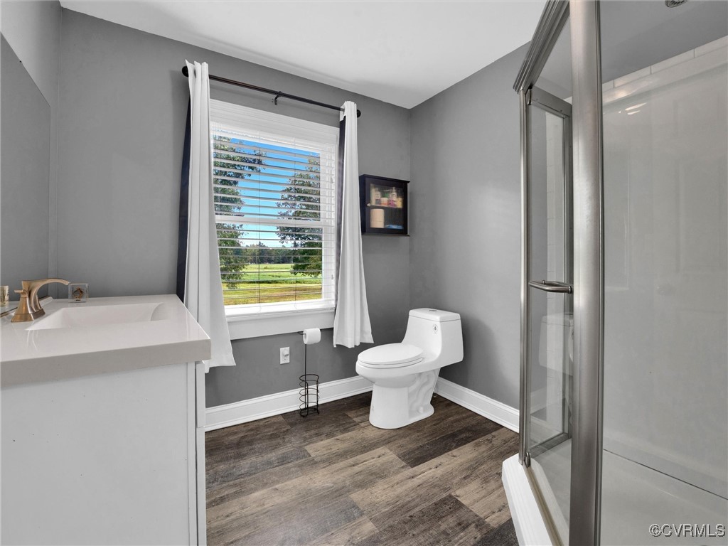 727 Eanes Road Kenbridge, VA 23944 - Photo 31 of 50 a bathroom with a toilet sink and mirror