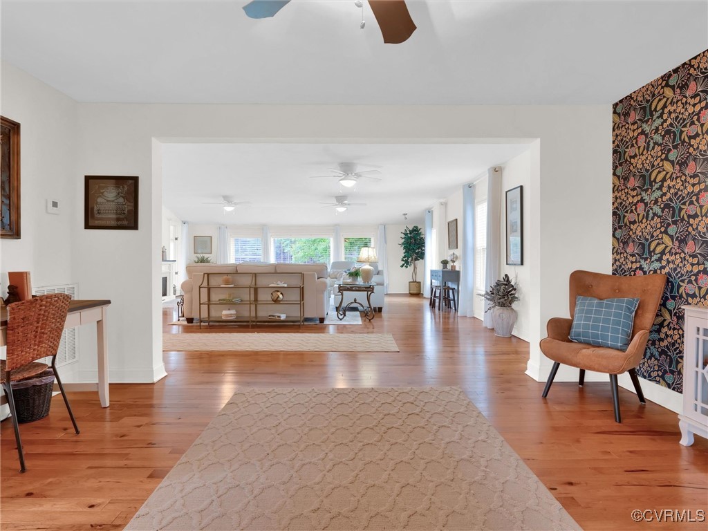 727 Eanes Road Kenbridge, VA 23944 - Photo 6 of 50 a living room with furniture and a wooden floor
