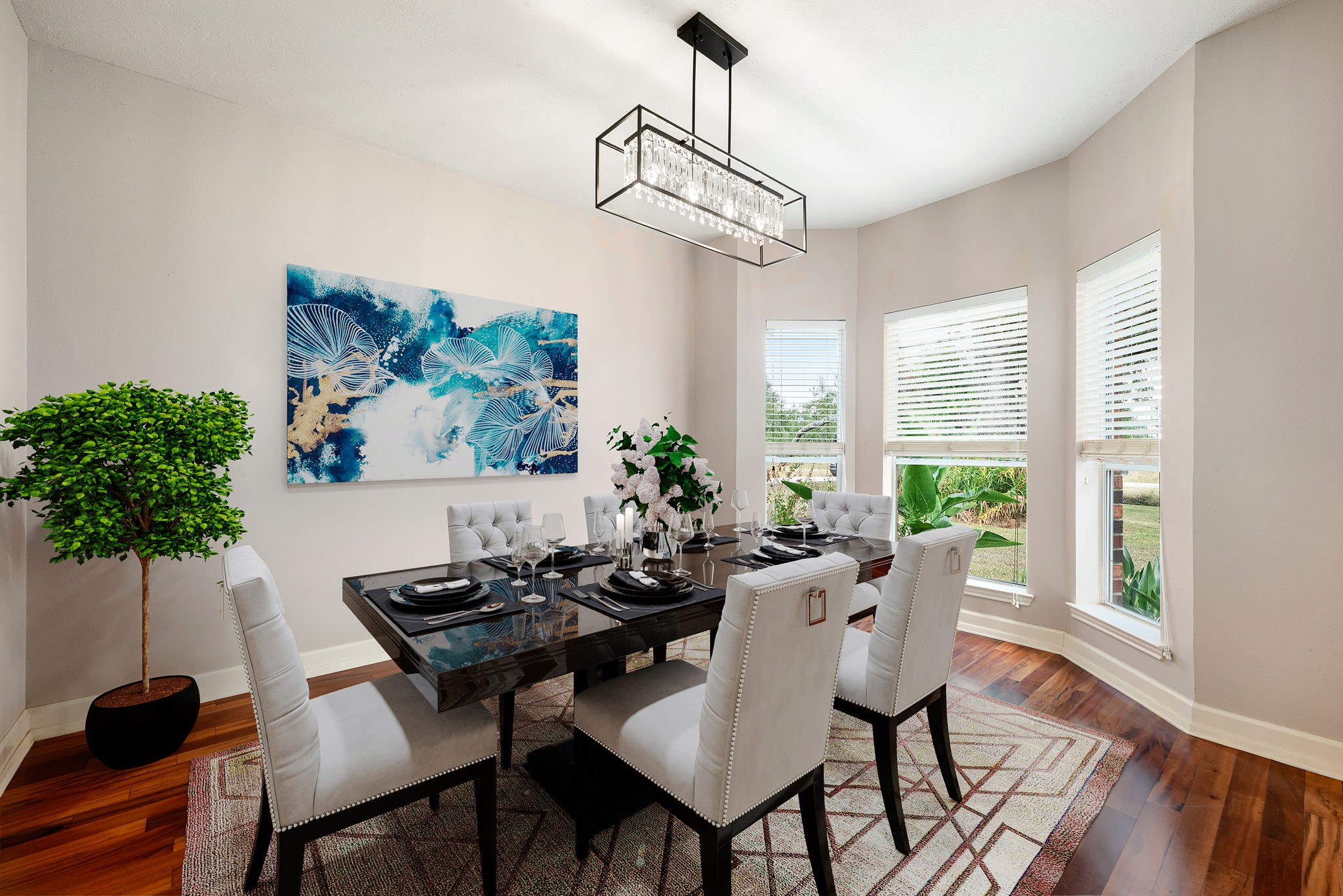 17207 Penick Road Waller, TX 77484 - Photo 12 of 37 a view of a dining room with furniture window and wooden floor
