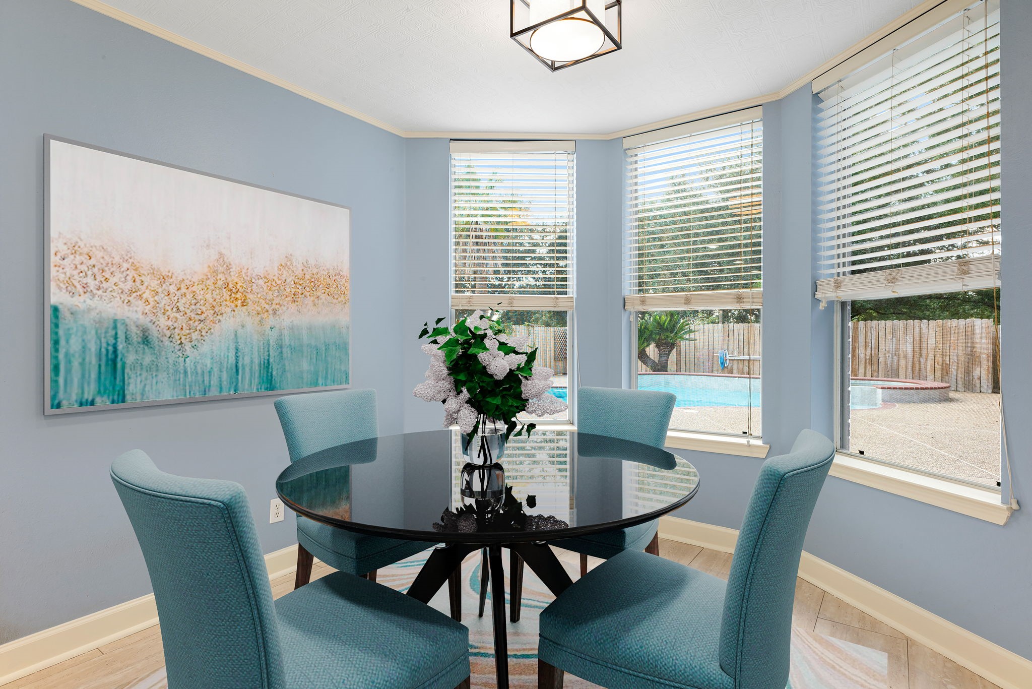 17207 Penick Road Waller, TX 77484 - Photo 17 of 37 a view of a dining room with furniture window and wooden floor