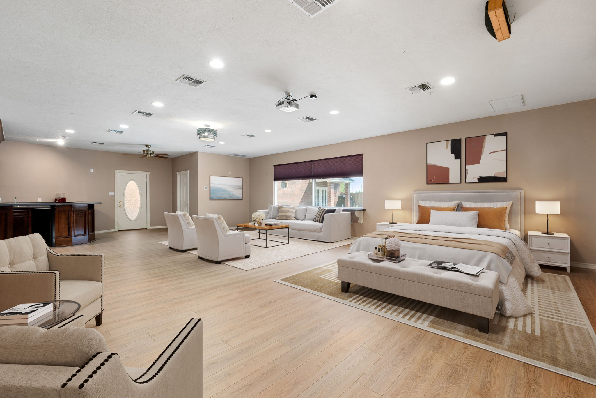 17207 Penick Road Waller, TX 77484 - Photo 30 of 37 a living room with furniture white walls and white walls