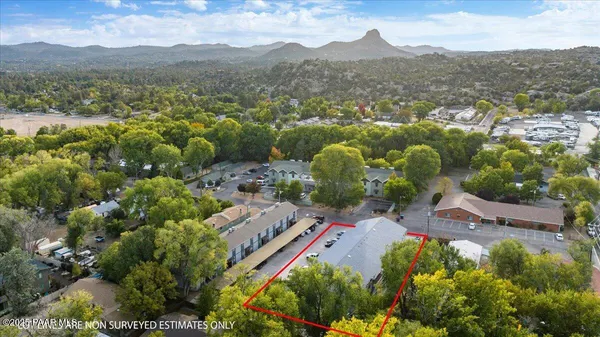 an aerial view of multiple house