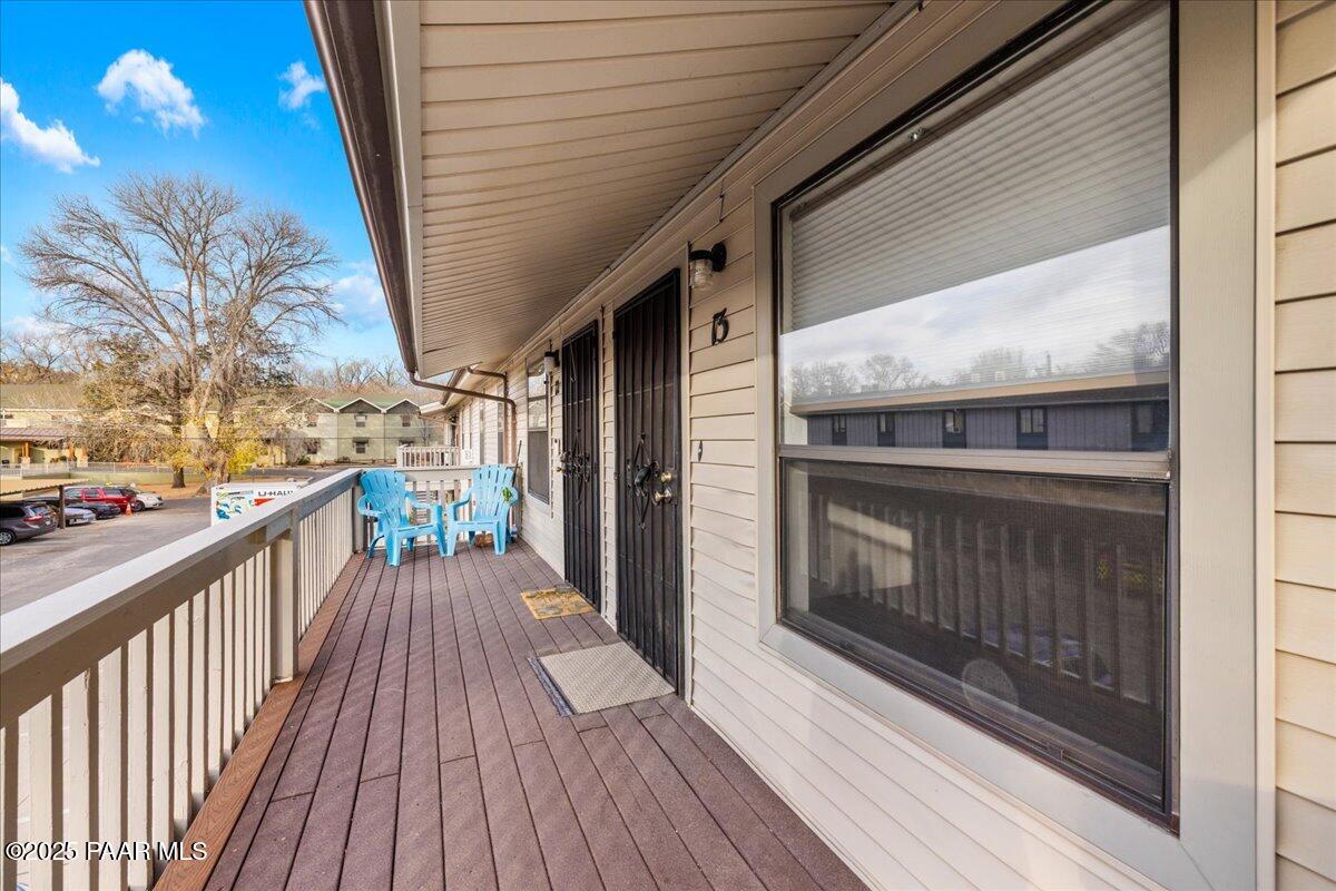849 Sunset Avenue Prescott, AZ 86305 - Photo 19 of 30 a view of a balcony with wooden floor