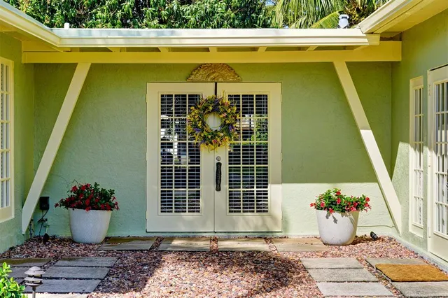 a front view of a house