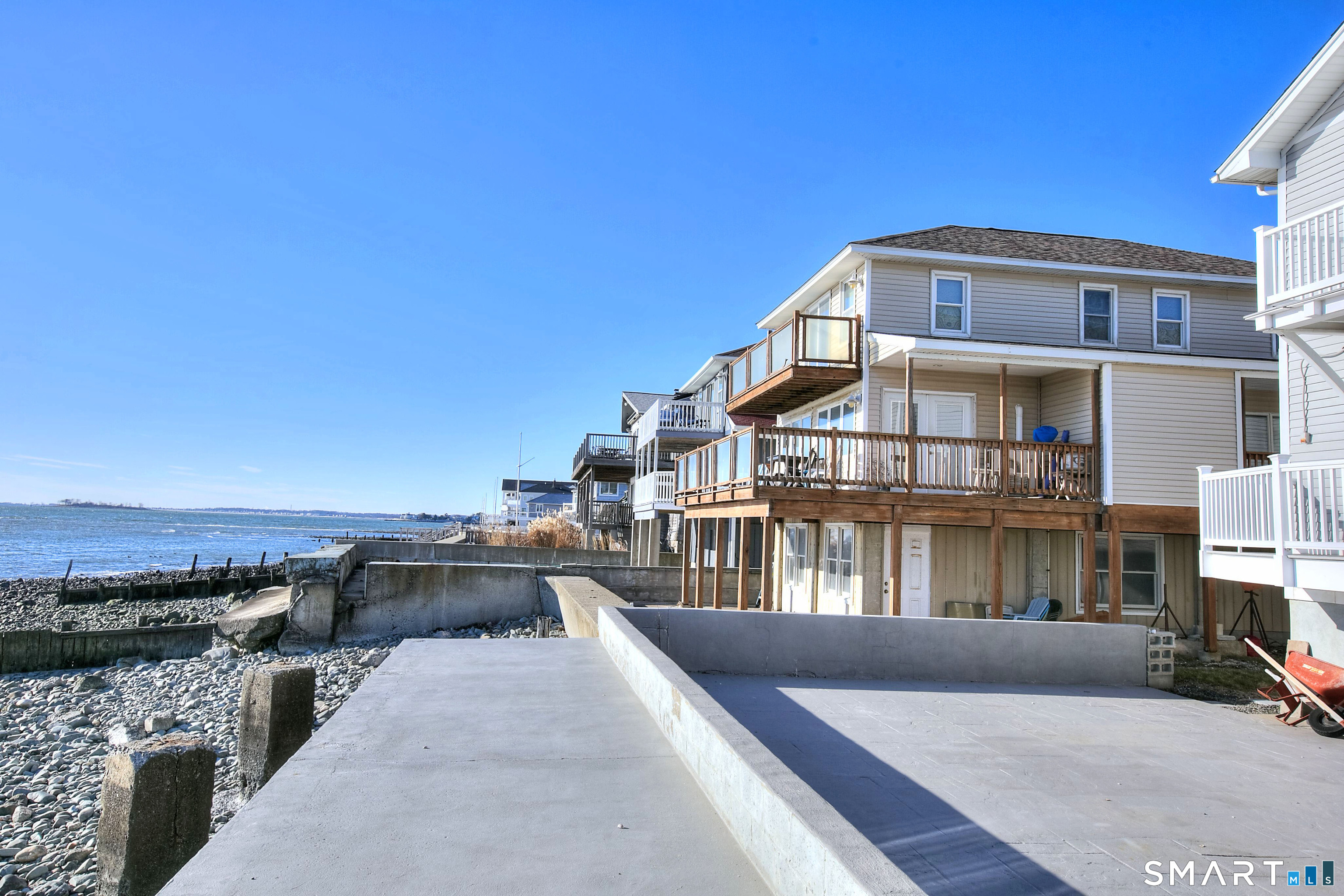 a view of a house with roof deck
