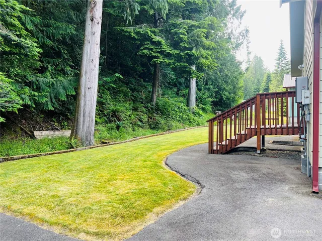 a view of swimming pool with garden