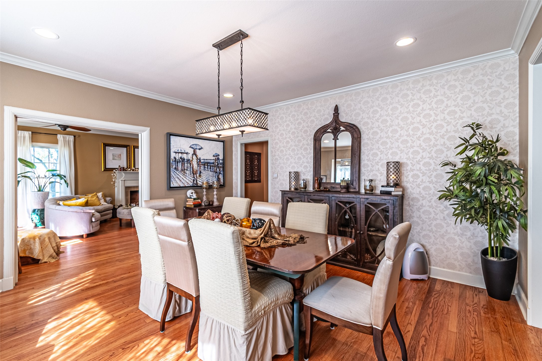 706 Church Street Navasota, TX 77868 - Photo 13 of 50 a view of a dining room with furniture window and wooden floor