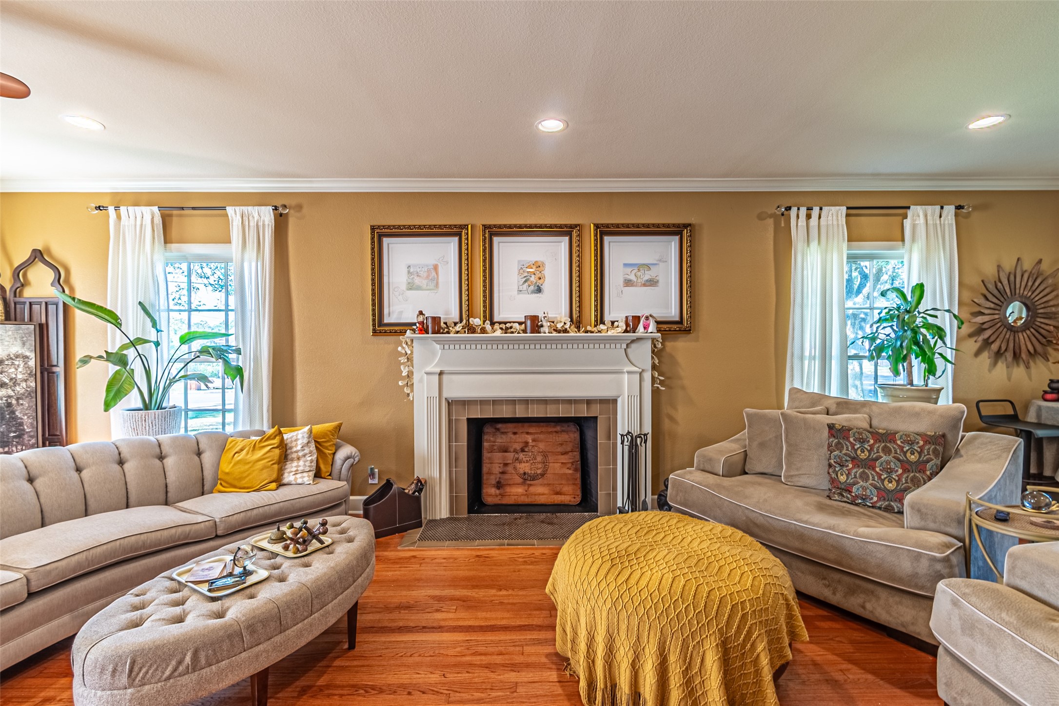 706 Church Street Navasota, TX 77868 - Photo 8 of 50 a living room with furniture and a fireplace