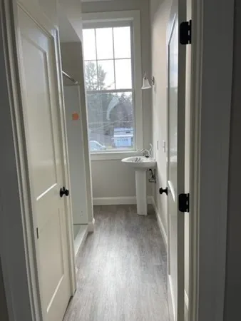 an empty room with a window