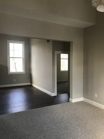 an empty room with a window