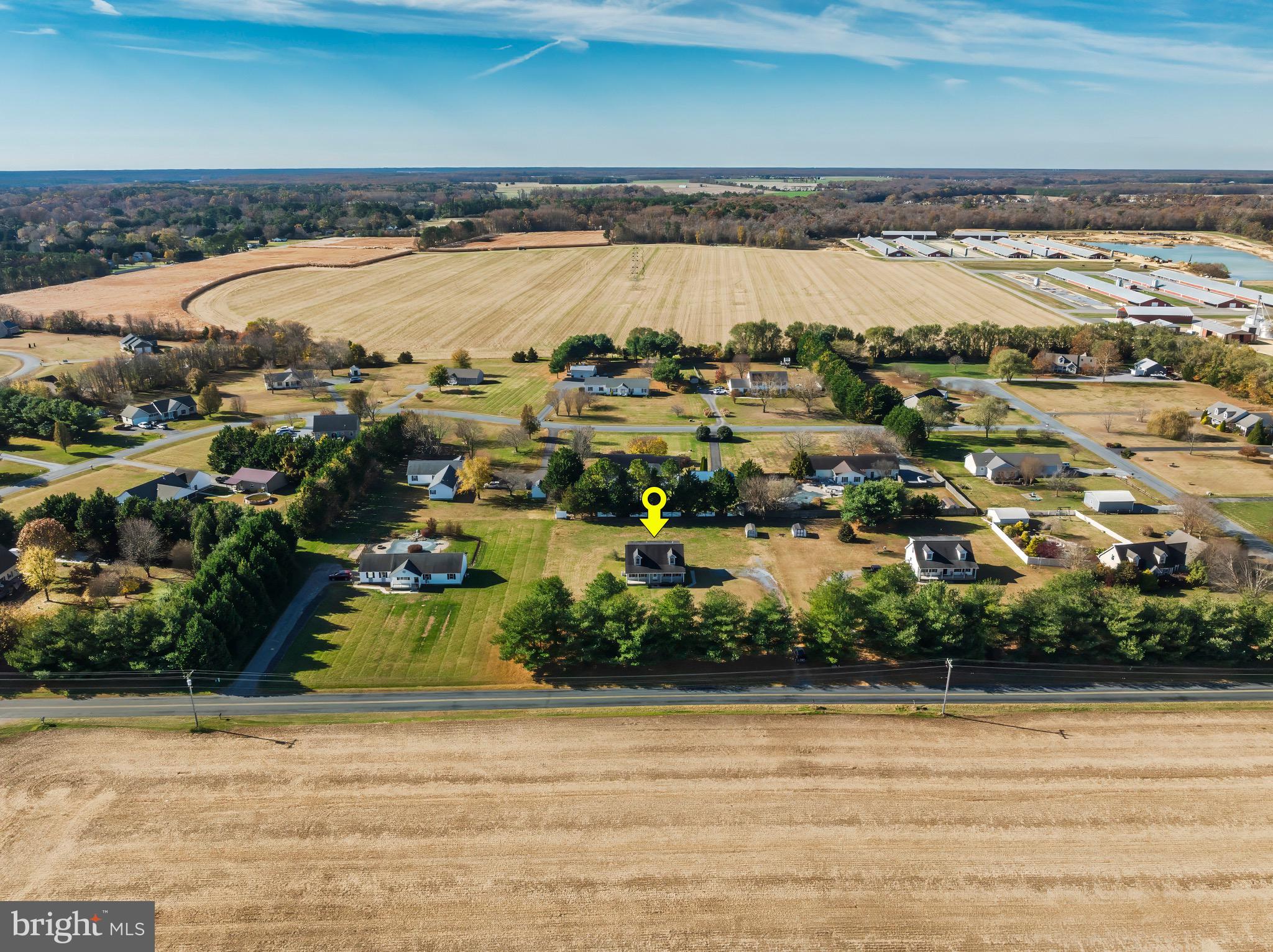 8578 Tuckahoe Road Denton, MD 21629 - Photo 44 of 64 an aerial view of residential houses with outdoor space and lake view