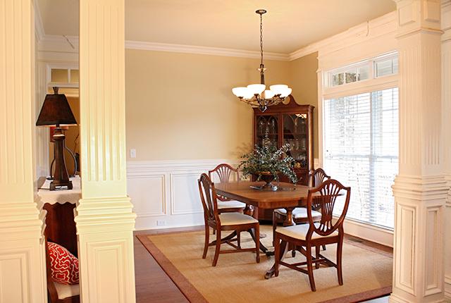 5340 Sherrington Road Murfreesboro, TN 37128 - Photo 12 of 20 Formal dining room with wainscoting, wood work and columns.