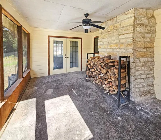 a front view of house with yard and outdoor seating