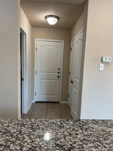 a view of a wooden door