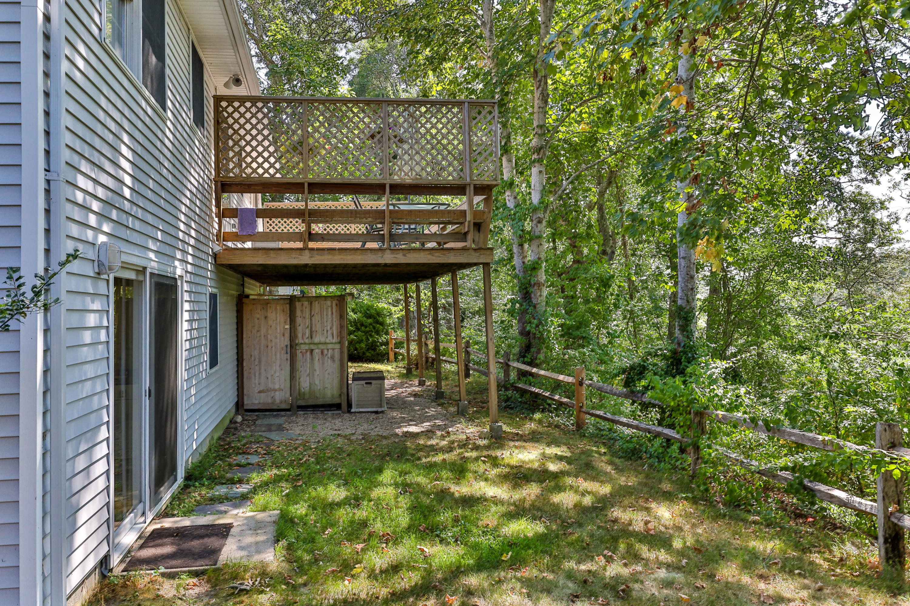 9 Green Pond Road East Falmouth, MA 02536 - Photo 33 of 46 a view of an entrance to house and trees