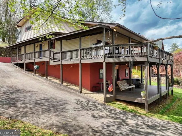 a view of a house with a balcony