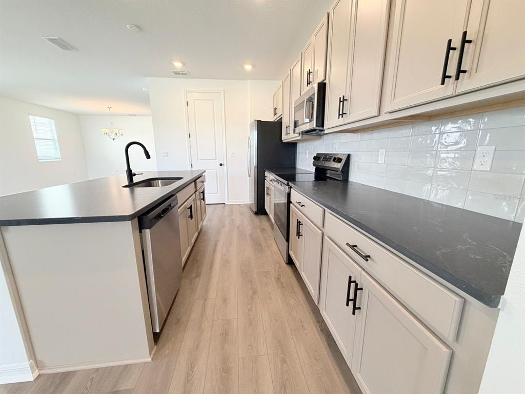 30155 Rustic Mill St Mount Mount Dora, FL 32757 - Photo 2 of 20 a kitchen with granite countertop white cabinets and sink