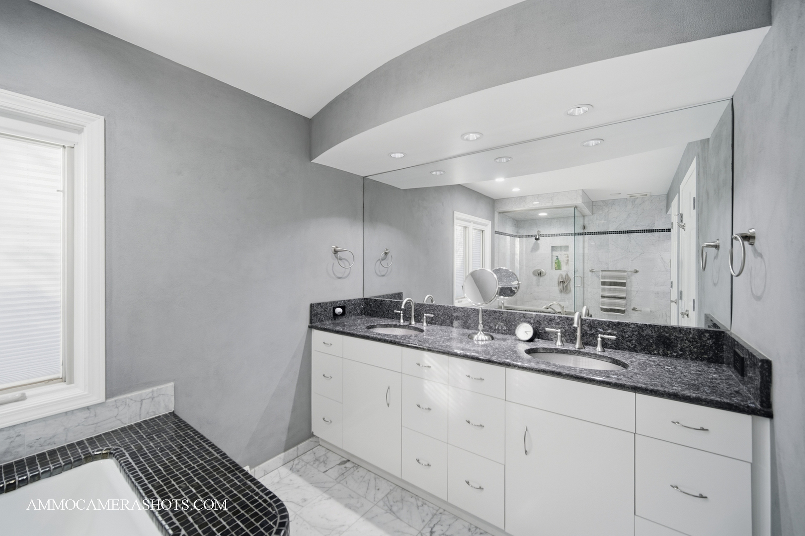 12 Highgate Court St. Charles, IL 60174 - Photo 32 of 60 a bathroom with a granite countertop sink and a mirror