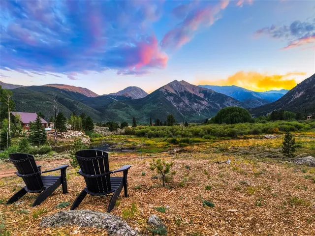 a view of a lake with a mountain