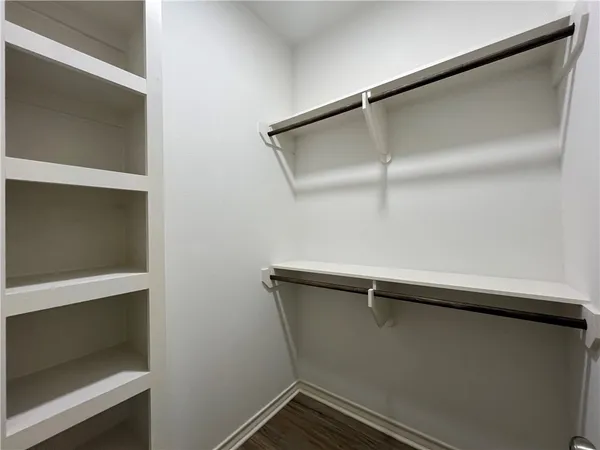 a close view of closet