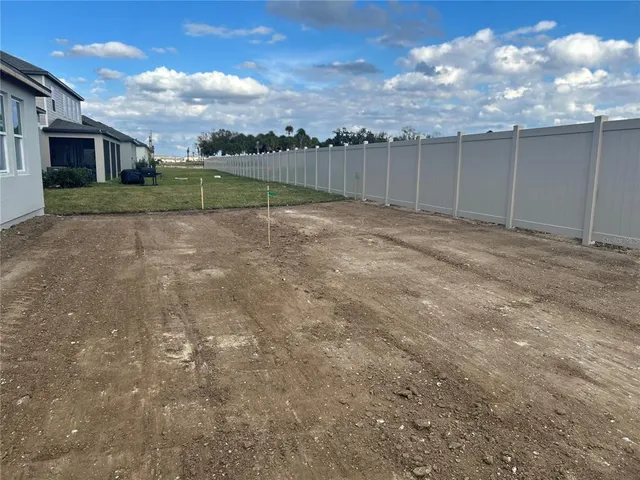 a backyard of a house