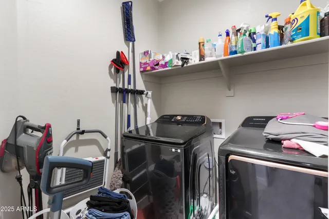 a close view of utility room