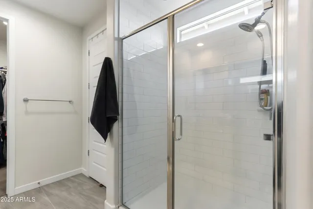 a view of bathroom with shower