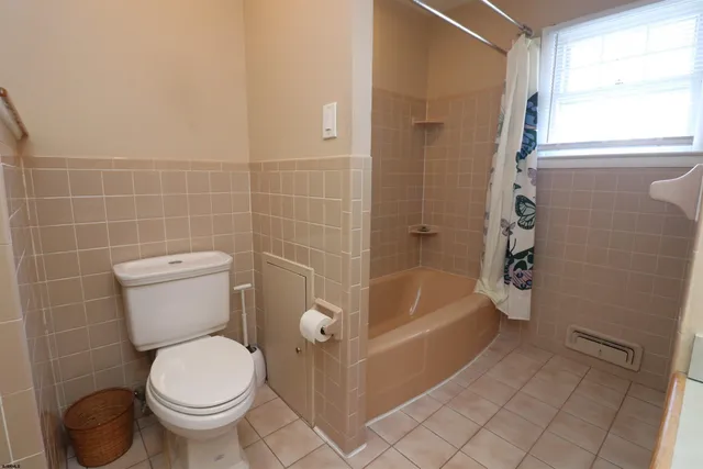 a bathroom with a toilet and a bathtub