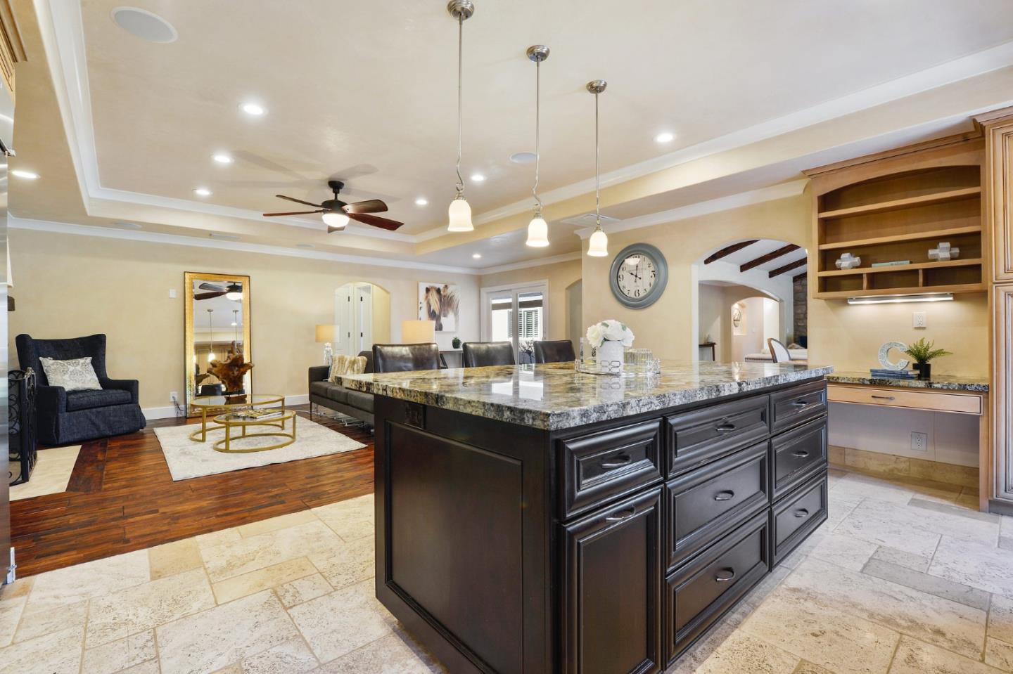 117 Worcester Loop Los Gatos, CA 95030 - Photo 32 of 47 a large kitchen with stainless steel appliances granite countertop a stove a sink and a refrigerator