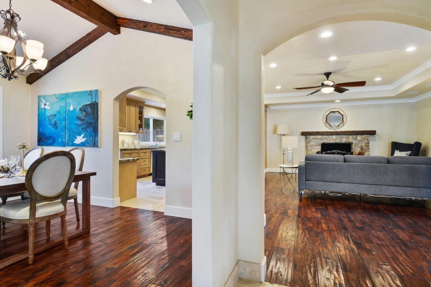 117 Worcester Loop Los Gatos, CA 95030 - Photo 41 of 47 a view of a livingroom with furniture a flat screen tv and wooden floor