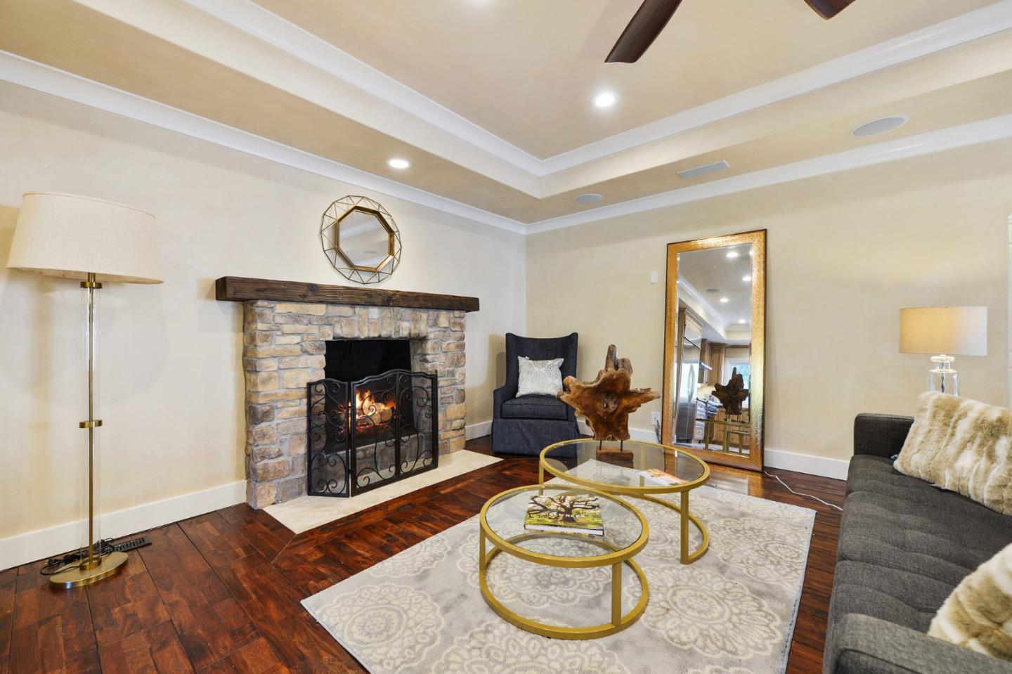 117 Worcester Loop Los Gatos, CA 95030 - Photo 46 of 47 a living room with furniture and a fireplace