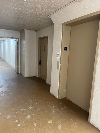 an empty room with closet