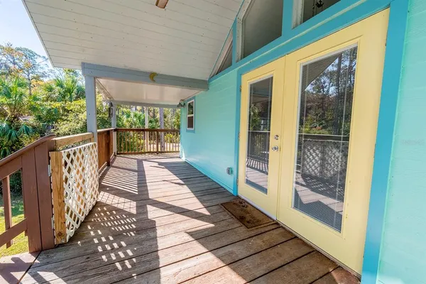 a view of a glass door with glass door