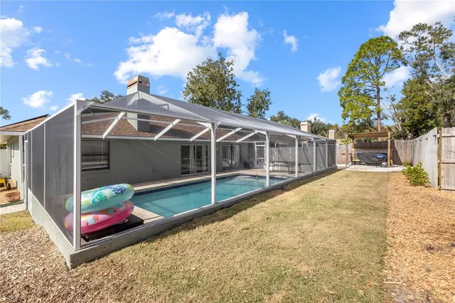 a view of a terrace with a bench
