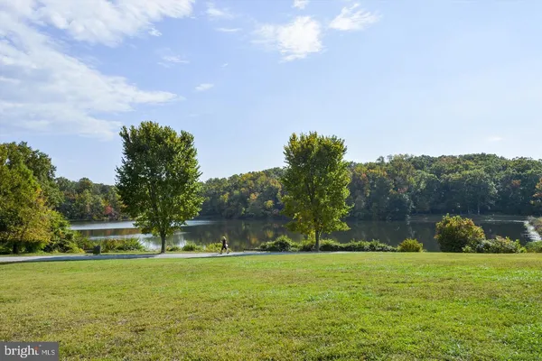 a view of outdoor space with garden and trees