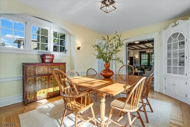 a view of cabinets with wooden floor
