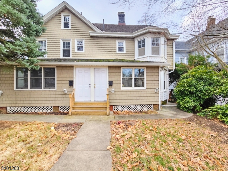 a front view of a house