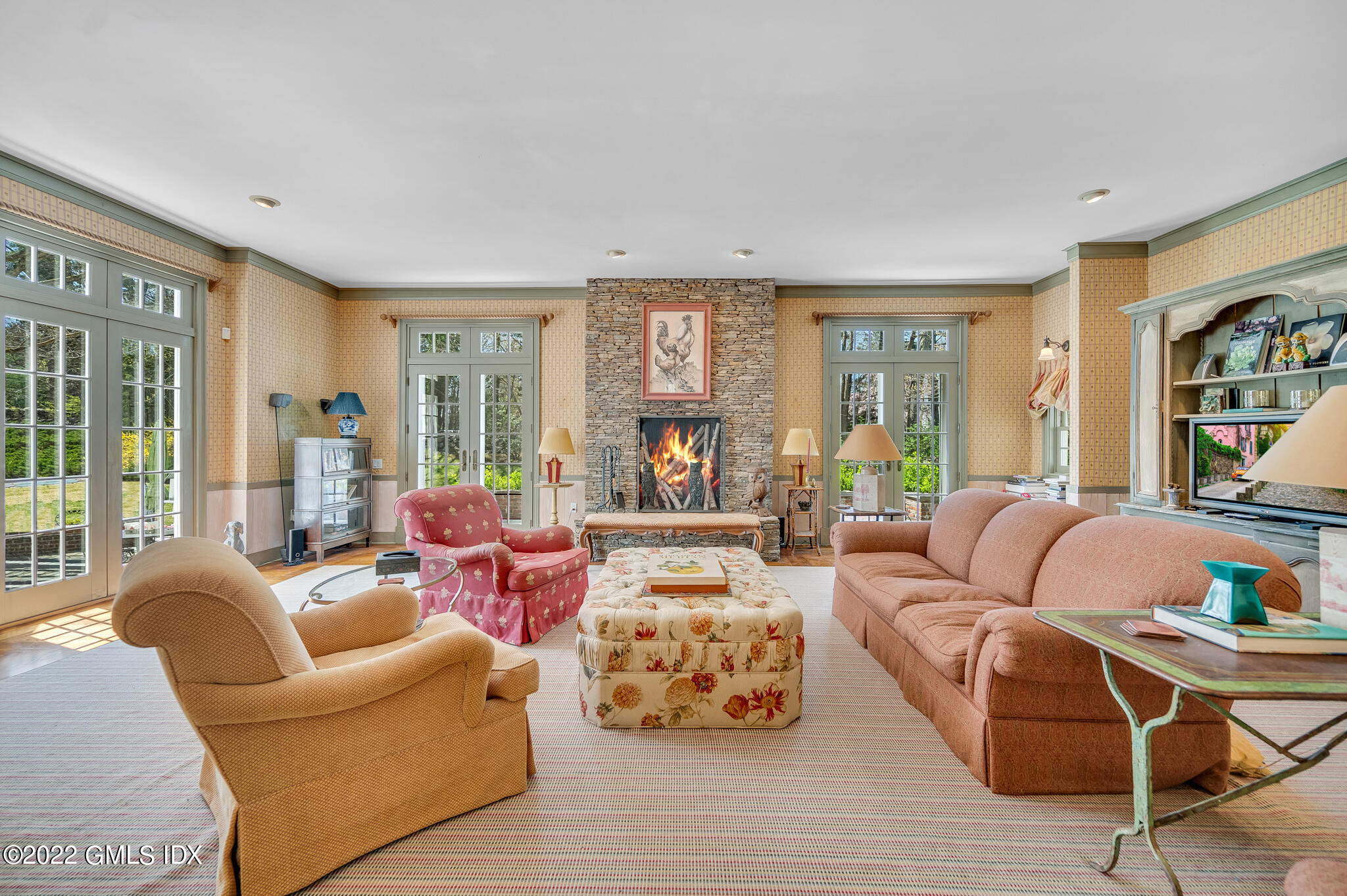280 Round Hill Road Greenwich, CT 06831 - Photo 14 of 35 a living room with furniture and large windows