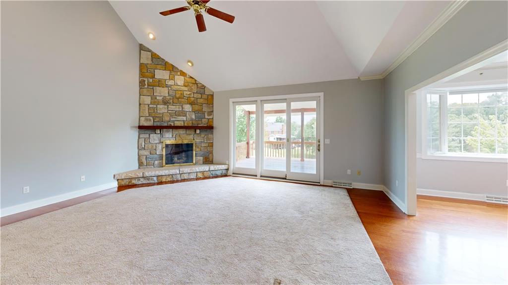 108 Oak Ridge Drive Venetia, PA 15367 - Photo 21 of 42 an empty room with windows and fireplace