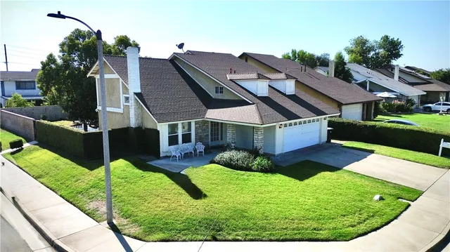 a aerial view of a house