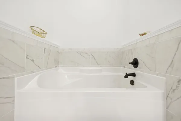 a view of a yard with large trees