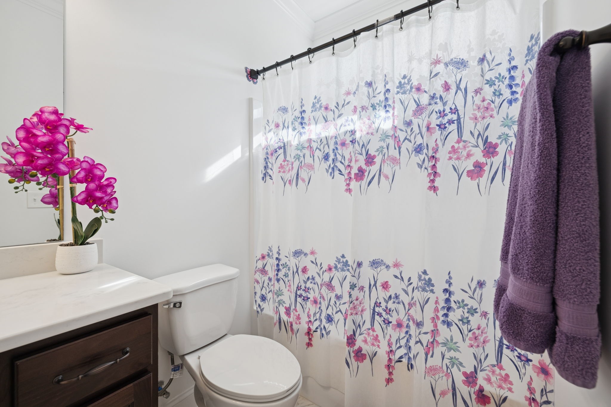 926 Monteagle Falls Road Monteagle, TN 37356 - Photo 18 of 30 a bathroom with a toilet and a shower curtain