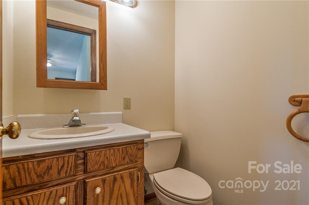 3182 Polk County Line Road Rutherfordton, NC 28139 - Photo 36 of 48 a bathroom with a sink a toilet and mirror