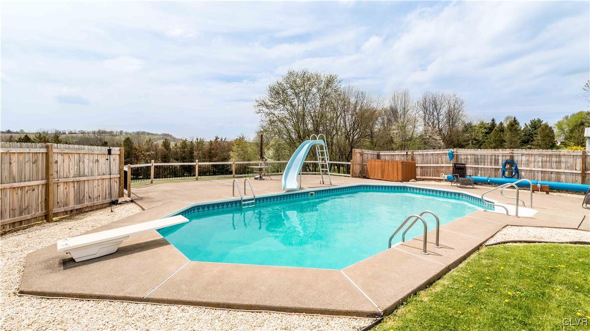 663 Bower Road Nazareth, PA 18064 - Photo 29 of 33 Heated, 18 x 37 in-ground pool with diving board a